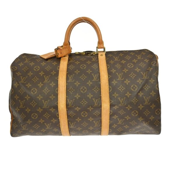 Louis Vuitton Monogram Keepall 50 Duffle Travel Handbag M41426 VI8909 YQ01705 - Picture 1 of 9